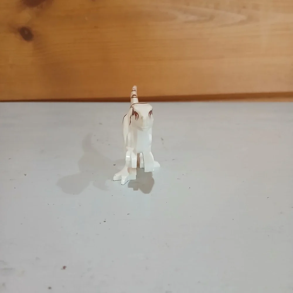 ATROCIRAPTOR ~ (White) Jurassic World 4 Dinosaur Lego Bricks ~ Figure